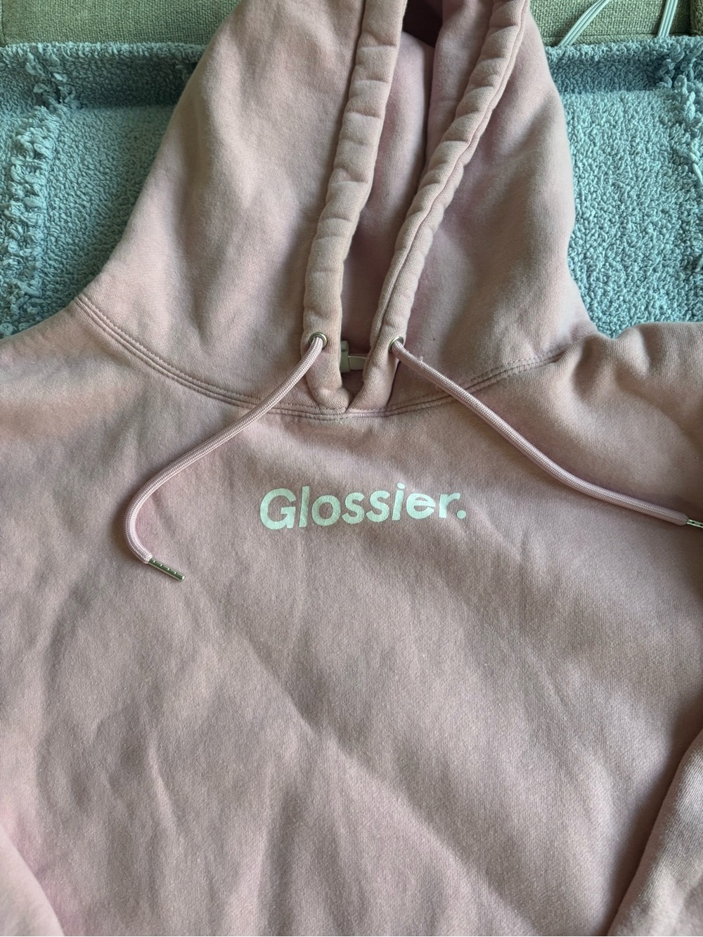 Glossier Soft Pink Classic Logo Hoodie - Picture 4 of 10